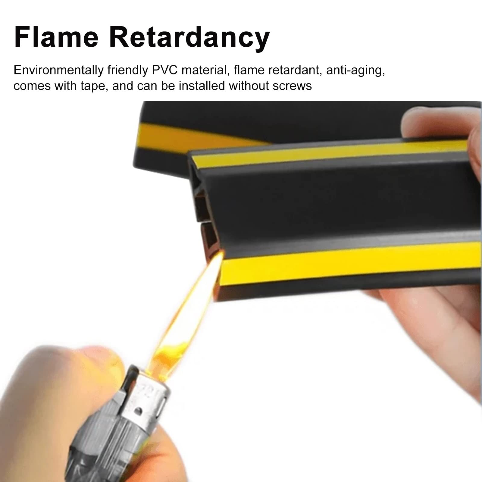 Copertura per cavi da pavimento, sistema di protezione per cavi con 3 canali per una gestione sicura di cavi, cavi e fili in ufficio, casa, officina e magazzino