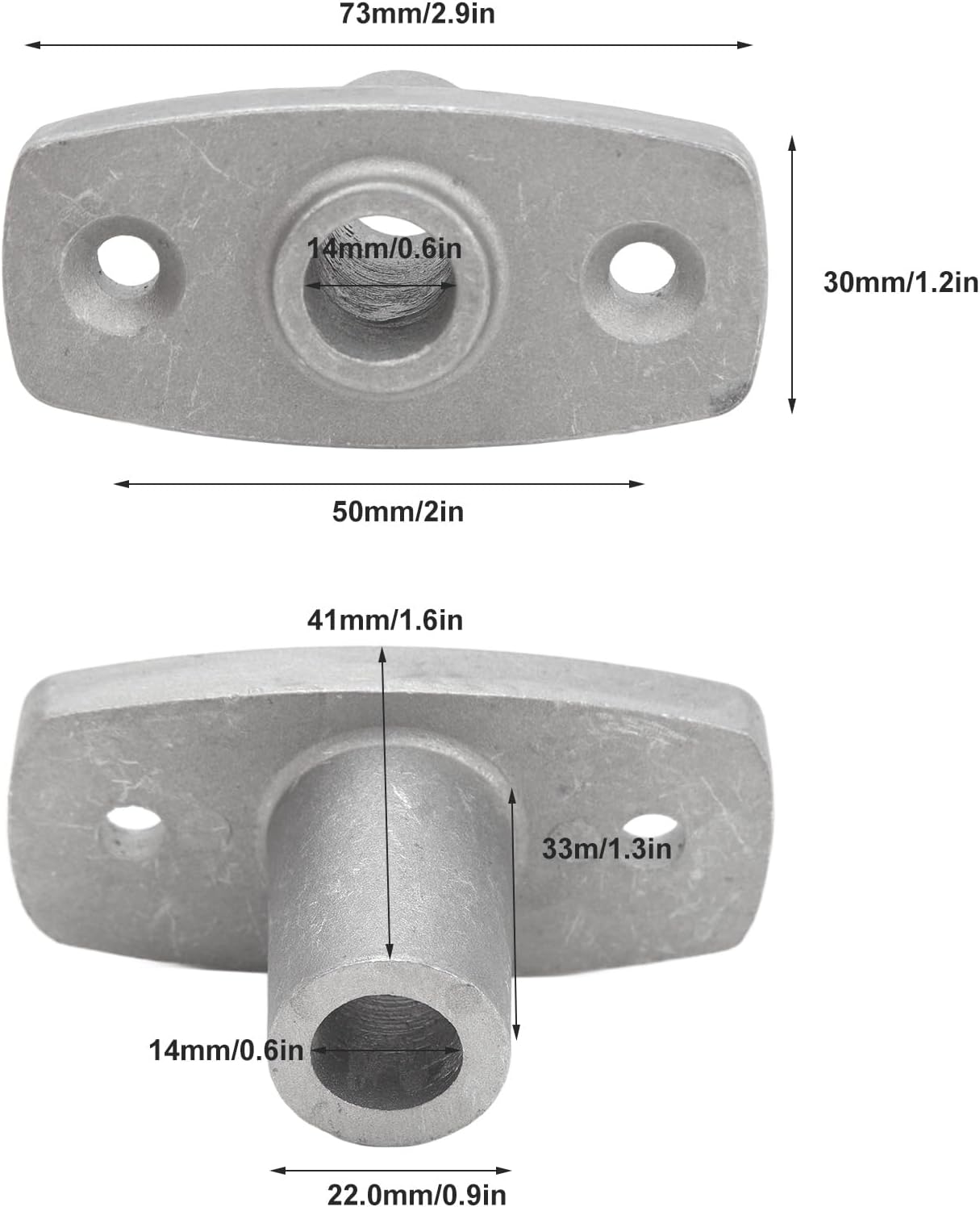 Rugged 2Pcs Top Mount Rowlock Socket 1/2in, Reliable Oar Lock Holder for Boats, Universal T Shape Bracket, Marine Socket, Easy to Install, Suitable for Sea Water Use