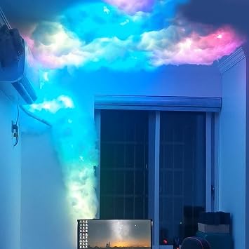 Cloud Lights for Bedroom, 3D Thundercloud LED Light Kit DIY Creative Thunder Cloud Lamp Colorful Lightning LED Atmosphere Cloud Wall Light 16ft/5m