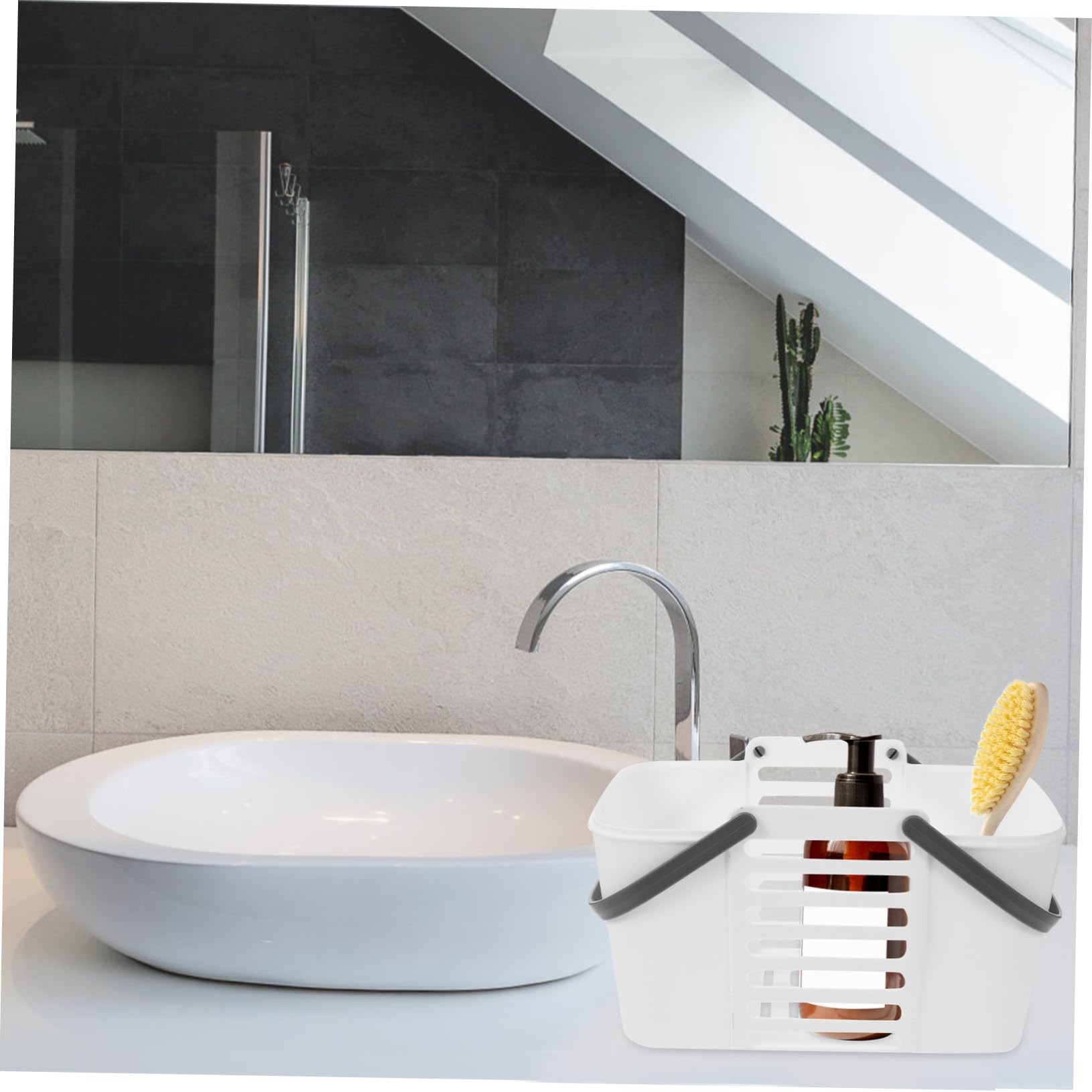 2pezzi Cesto Portaoggetti Per Bagno Capacità Con Maniglie Cesto Scolante Per Shampoo e Accessori Da Organizzatore Pratico Per Spazi Di Stoccaggio Casa