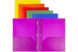 Assorted 2 Pocket Poly Folders