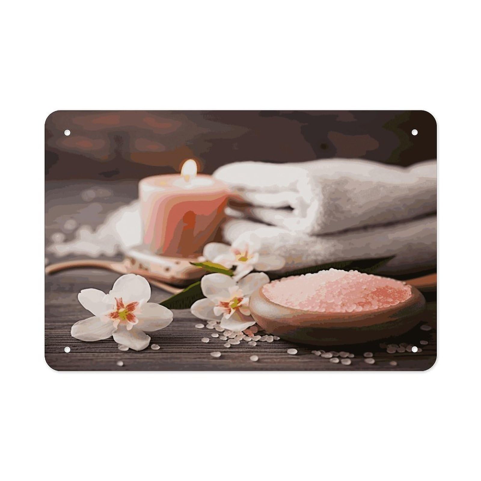 Fekiloot Style Spa Theme Metal Signs Wall Art Tin Sign