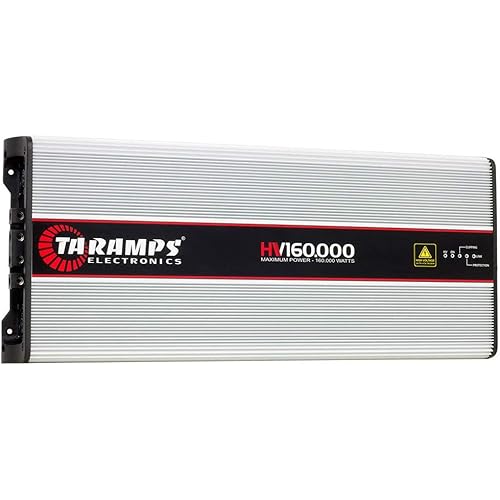 Taramps HV 160.000 Chipeo High Voltage Amplifier 0.25 Ohm 160000 Watts Rms 1 Channel with 24 Batteries 300VDC Output Power Monoblock Car Audio Class D