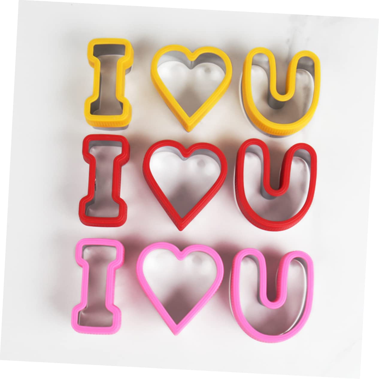 MAGICLULU 9stücke Teiliges Buchstaben-ausstecher Für Fondant Und Kekse Wiederverwendbare Backzubehör Für -dekoration Und Romantische Anlässe Für Herz-kekse Und