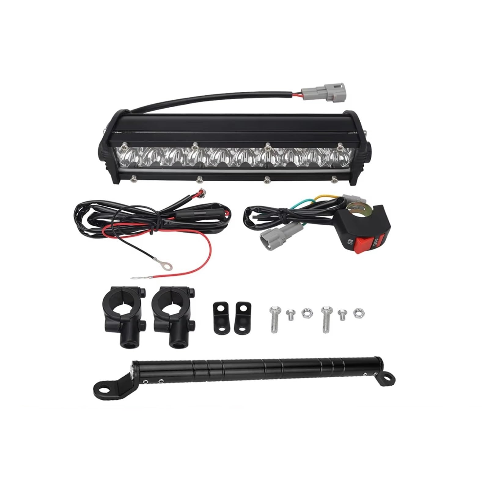 Faro Anteriore per Moto per Suzuki per RM85 per RM125 RMZ250 DRZ400 Moto Faro Luce Manubrio LED Bar Set 60W con Kit Interruttore