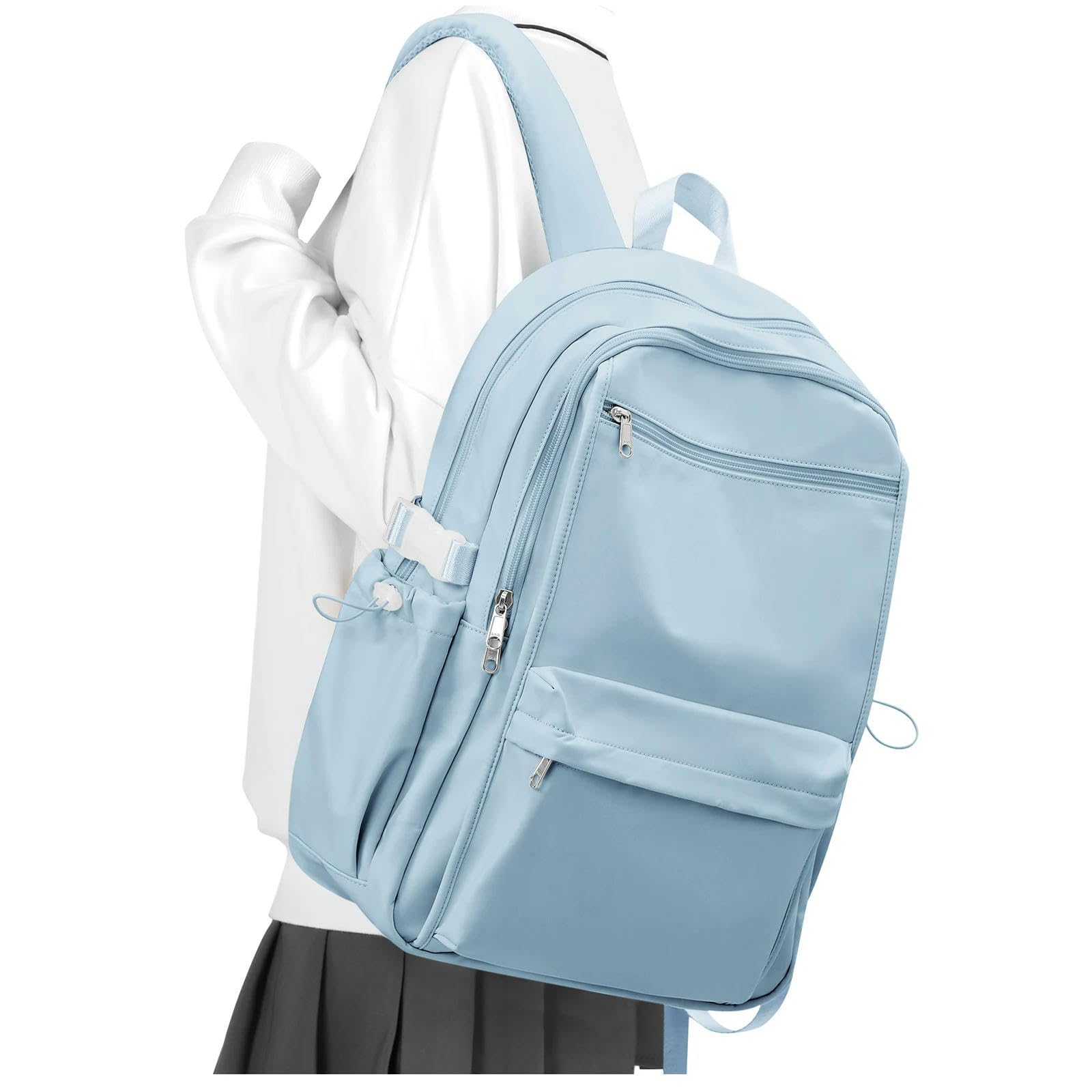Zaino da Viaggio Borse per Scuole Superiori, Lavoro Studenti Universitari Femminili, Leggero di Grande capacità-Beige