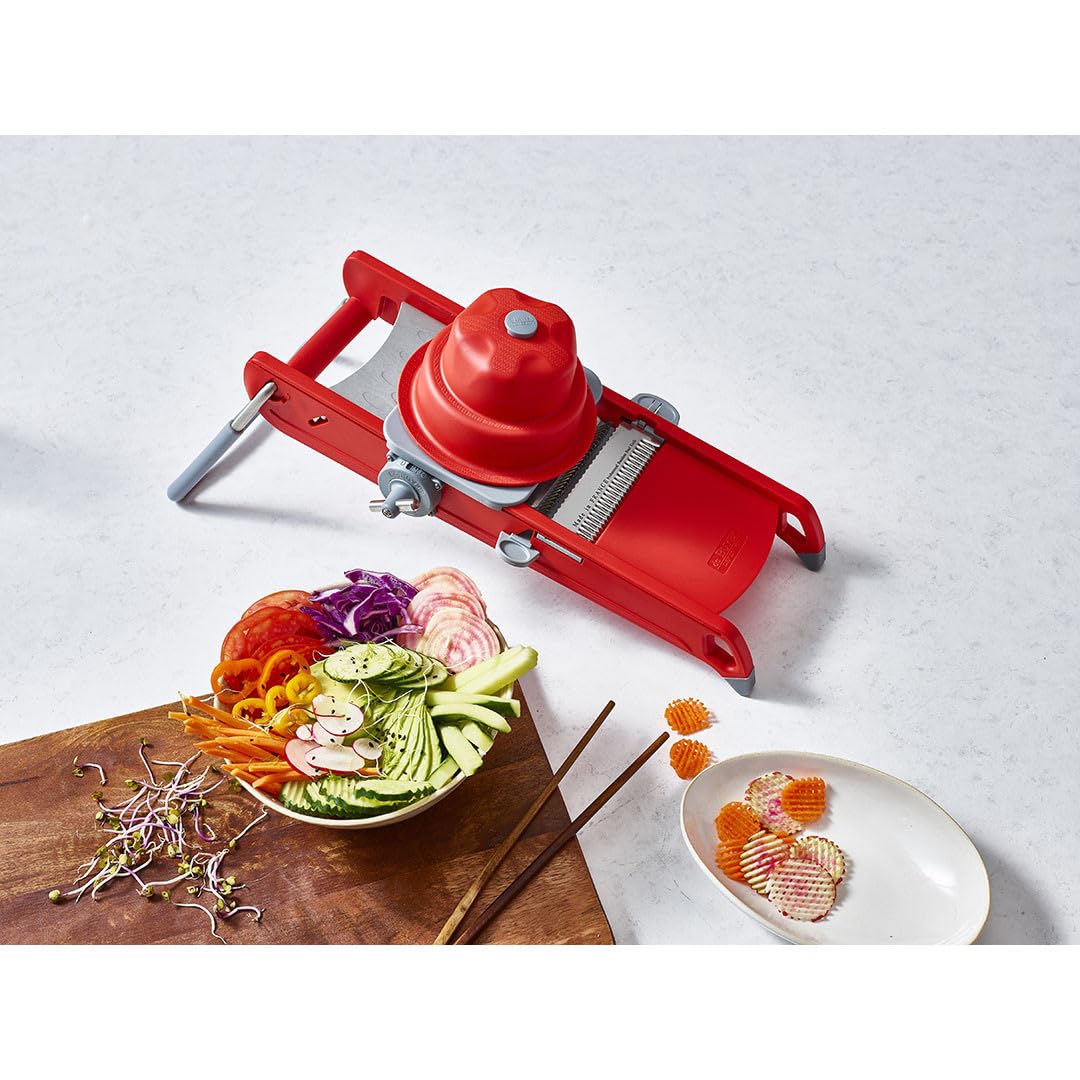 de Buyer - Mandoline SWING PLUS rot - 44.5 x 19.5 x 15 cm - 2015.43