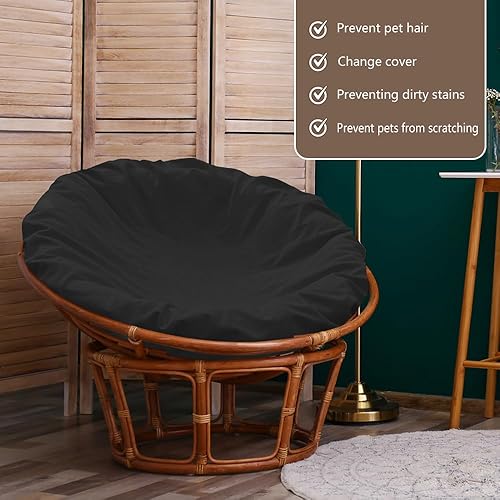 Miniatura 5 de Papasan - Funda de cojín para silla Papasan resistente al agua, para puertas exteriores, agradable a la piel, suave, lavable a máquina, sin
