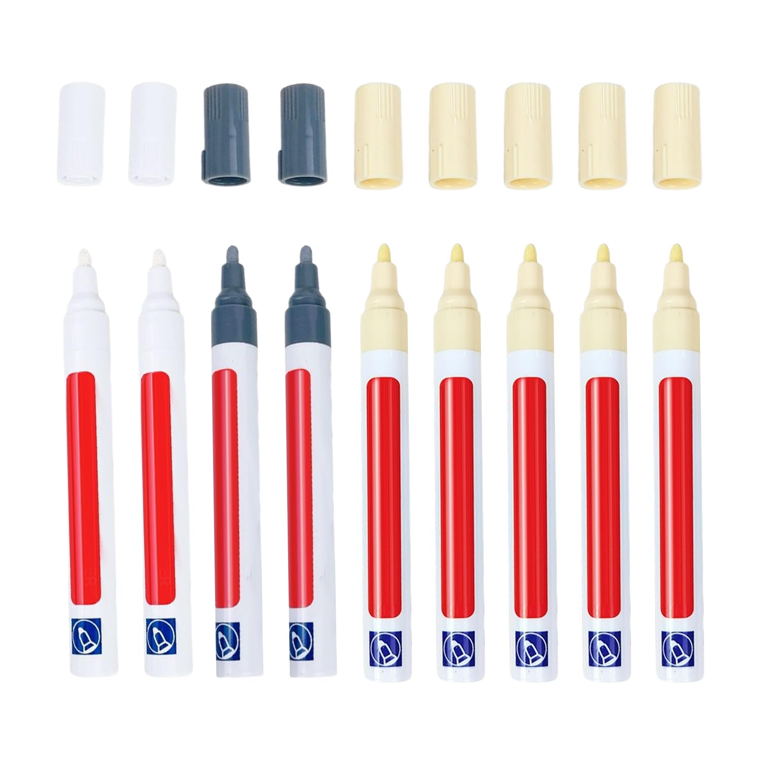 9 Ceramic Tile Beauty Seam Repair Pens, Uniform Coverage, Quick Renovation of Wall and Floor Gaps, Suitable for Kitchen and Bathroom Use.