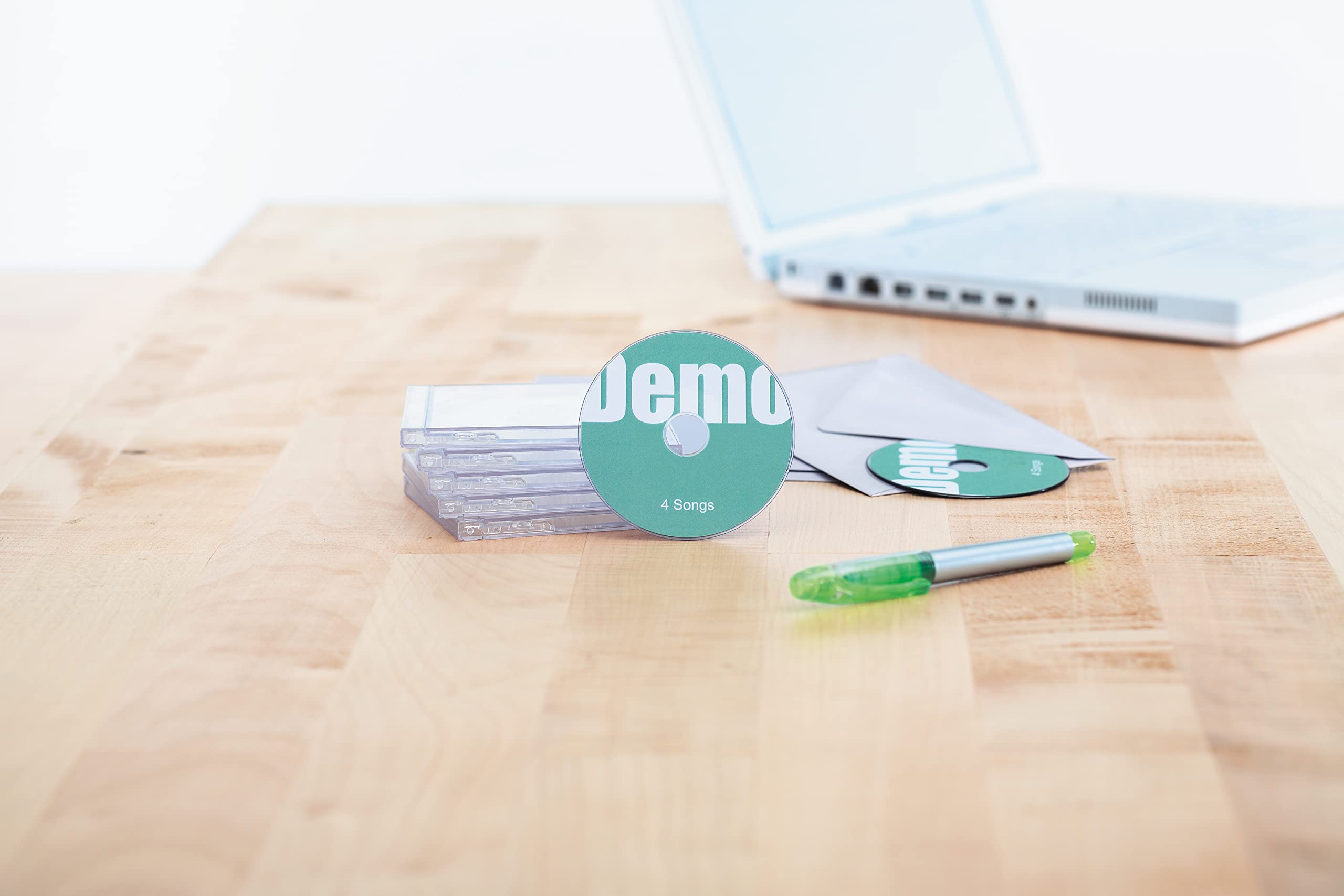 HERMA 8619 Mini CD Etiketten inkl. Zentrierhilfe blickdicht, 320 Blatt, Ø 78 mm, 6 pro A4 Bogen, 1920 Stück, selbstklebend, bedruckbar, matt, blanko Papier Klebeetiketten Aufkleber, weiß