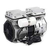 Vista 2 de Bomba de vacío sin aceite 110 V Bomba de vacío de diafragma de laboratorio sin aceite 8 bar 370 W 2A Bomba de vacío sin aceite 100L/min 1100W 5A