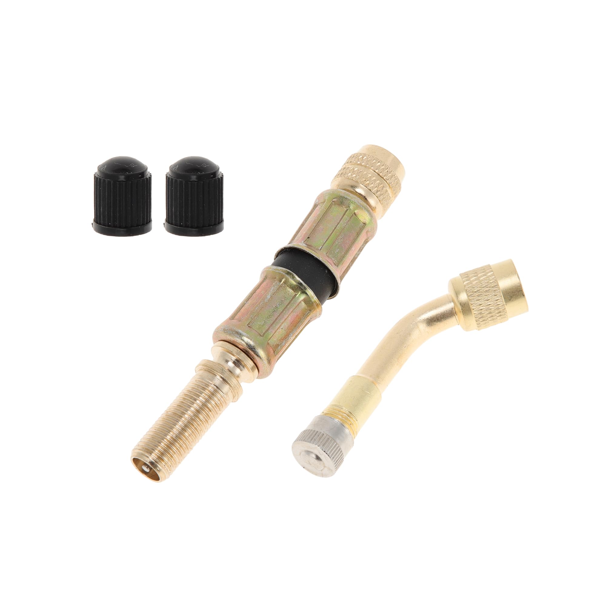 Motoforti 1set 135 Degree Copper Tire Valve Extension with Flexible Plastic 75mm Tyre Valve Inflation Adapter for Car Motorcycle RV Truck Bike