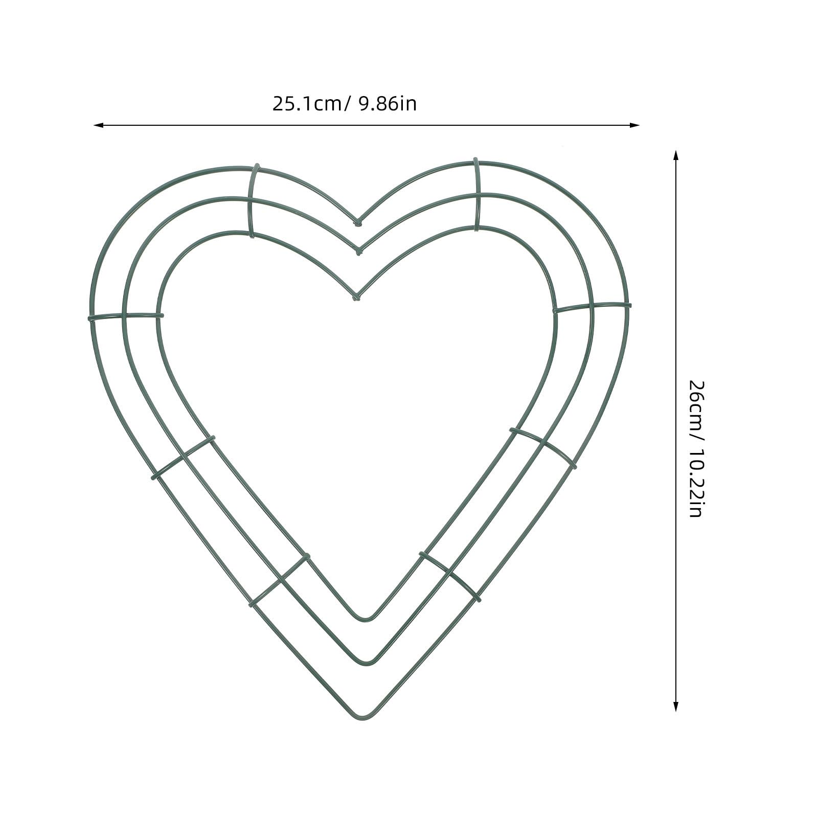 TOYANDONA 5 Pezzi Ghirlanda di Ferro a Forma di Cuore per Decorazioni