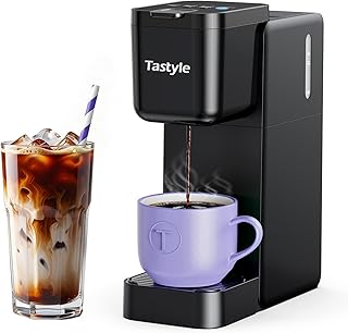 Single Serve Coffee Maker Hot and Iced with Bold Brew, Small Coffee Machine for