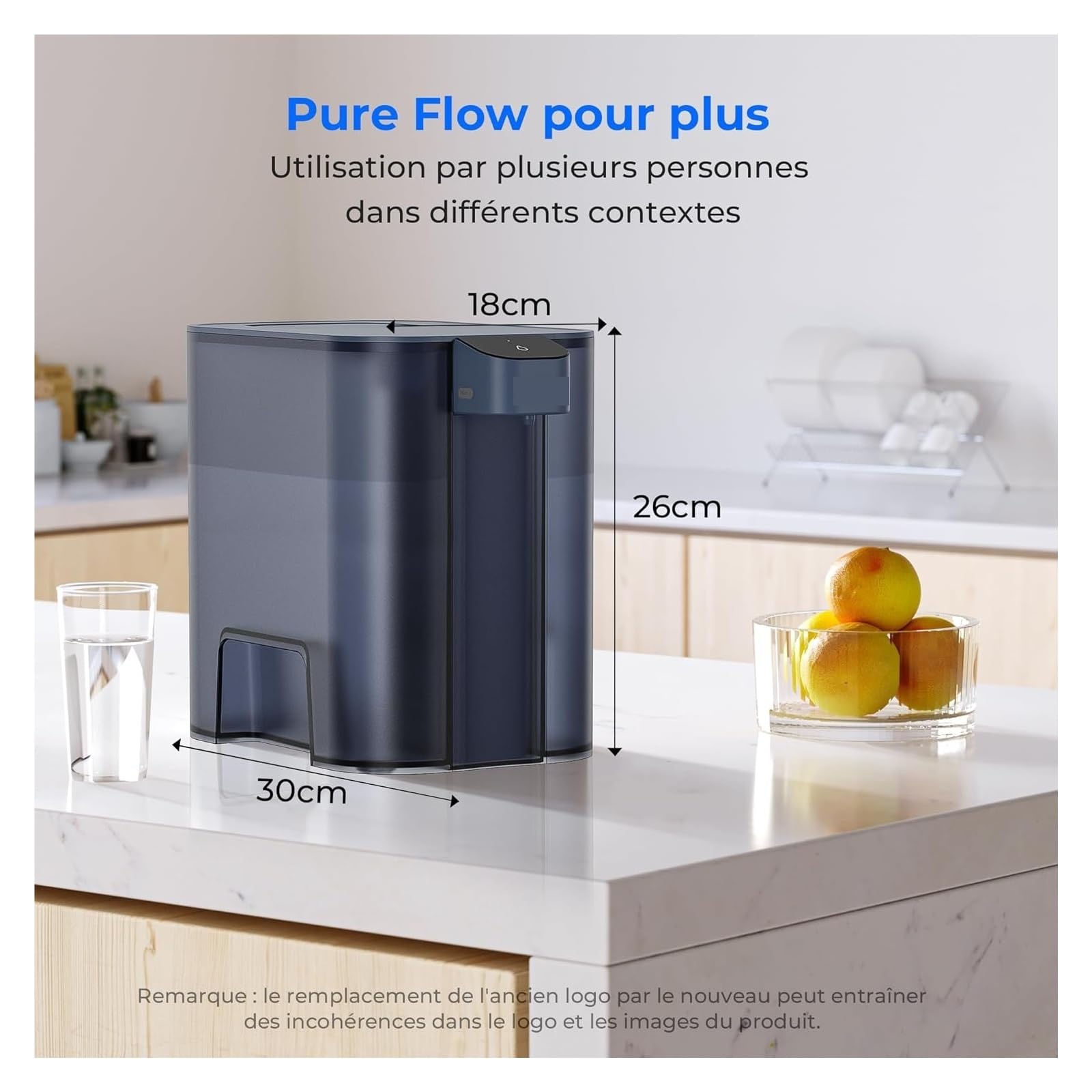 Jarra Filtrante Eléctrica, De Filtración Agua 6L, Reduce El Cloro, Plomo, Capacidad 757L, Azul FáCil De Limpiar