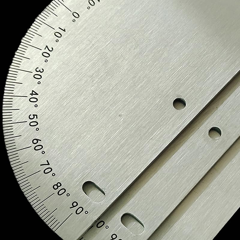 1 Piece Semicircular Dial Stainless Steel Angle Dial 180 Degree Protractor Round Accessories 100MM 200MM Measurement Tools (100X3.5X2MM)