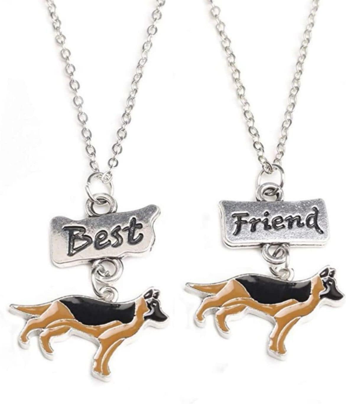 Best Friend Necklaces,Lovely Dog Pendant Friendship Set Metal Necklace for Valentine's Day Present Birthday Christmas