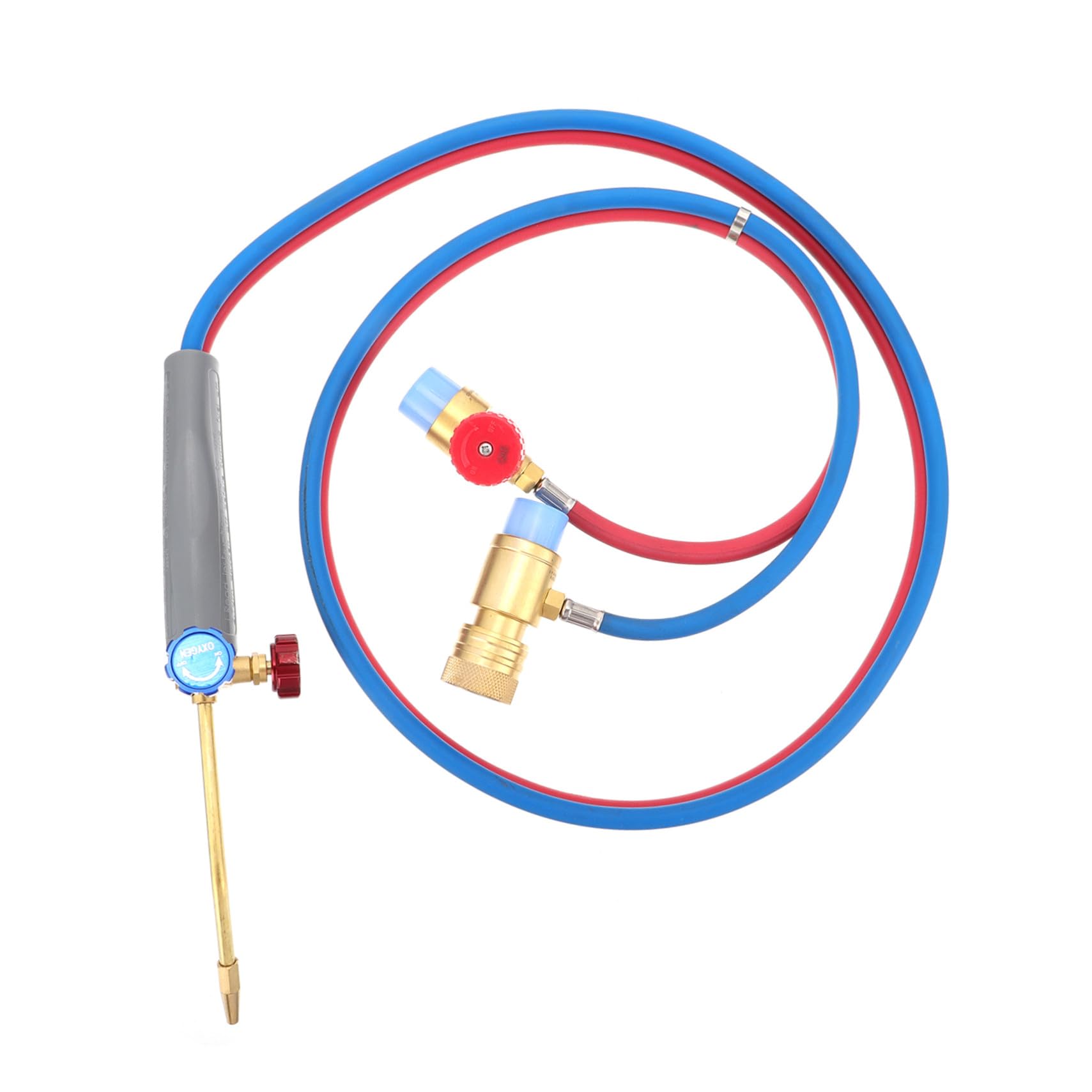 Lurrose Antorcha de Gas de Cobre y Goma y Mangueras Flexibles Mini para Soldar con Llama Regulable y Portátiles para Trabajos de Soldadura Detallados
