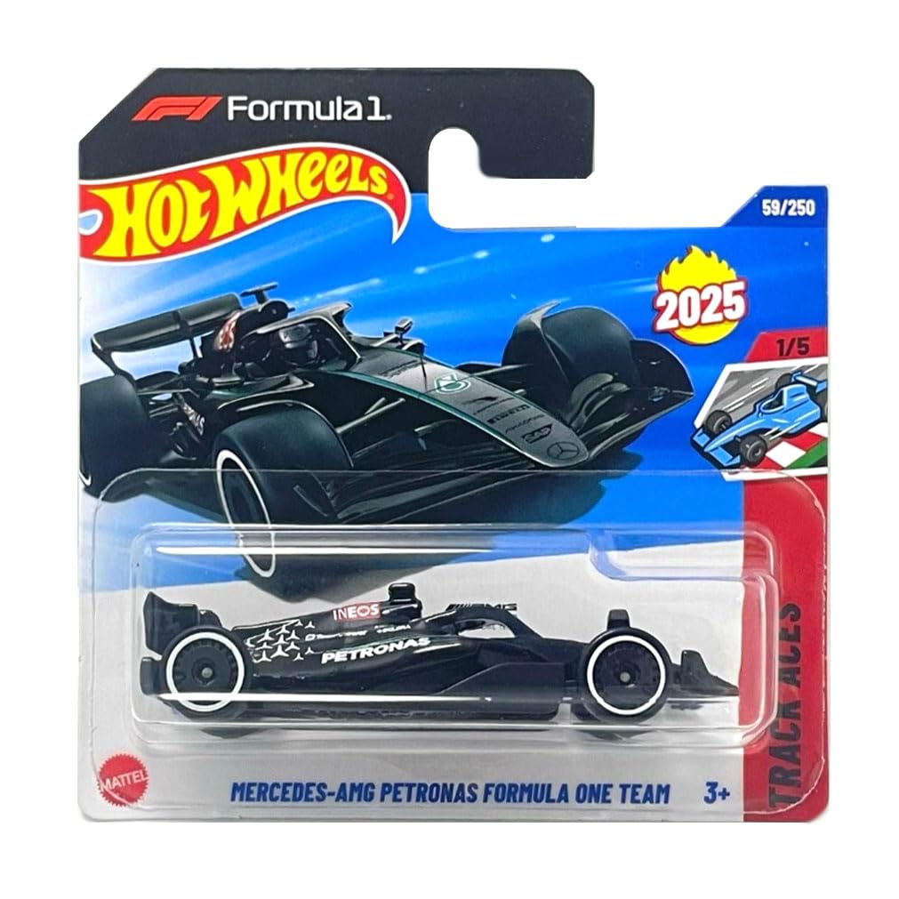 Hot Wheels - Mercedes AMG Petronas Formula 1 Team - Track Aces 1/6 - HYX78 - Short Card - Black - 2021