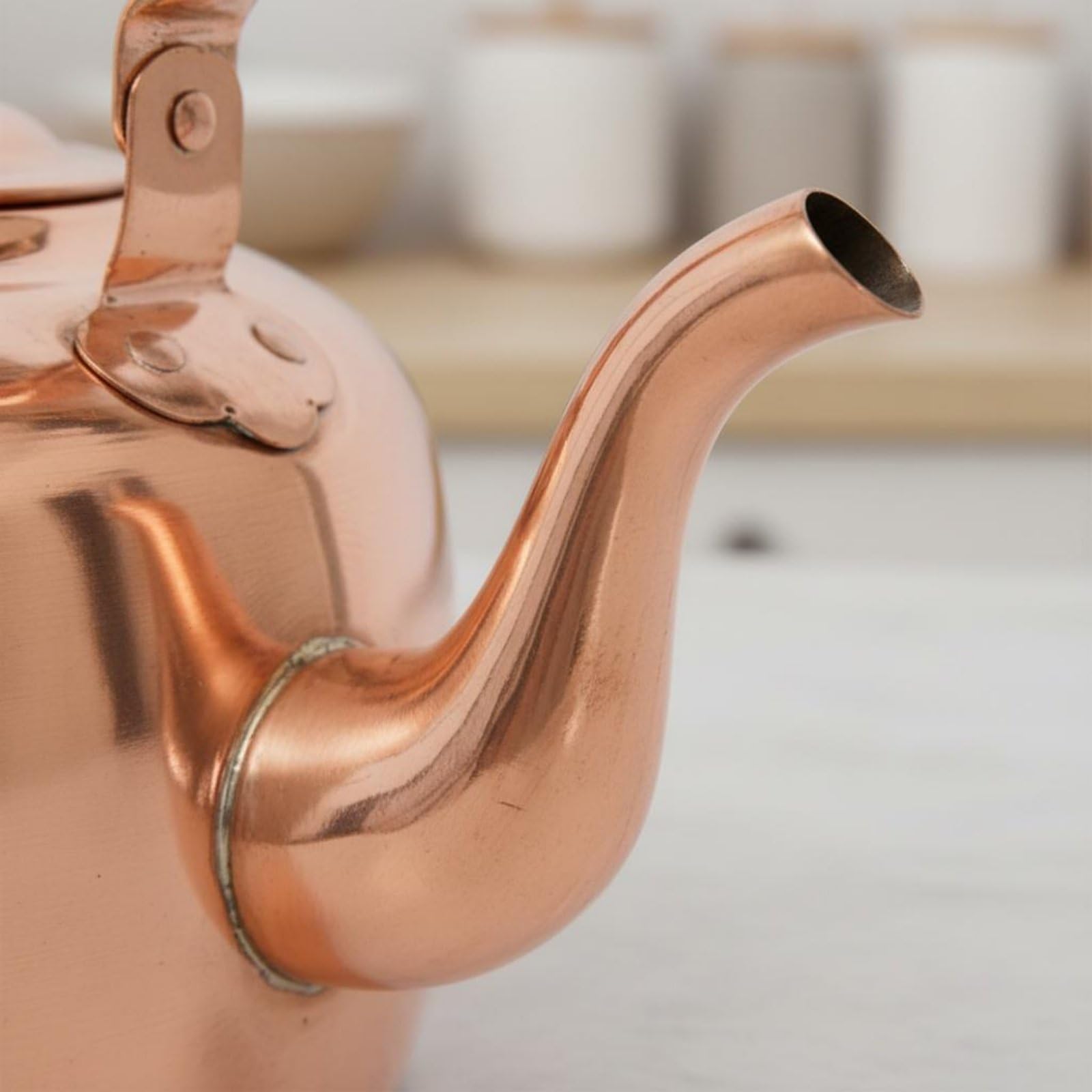 Teekessel aus Kupfer Verdicktes Material, Kupfer-Teekessel für Herd, Kupferkessel Traditionelles Design für Teeliebhaber, Teezeremonie, Restaurant, Speziell für Gasherde, 3L