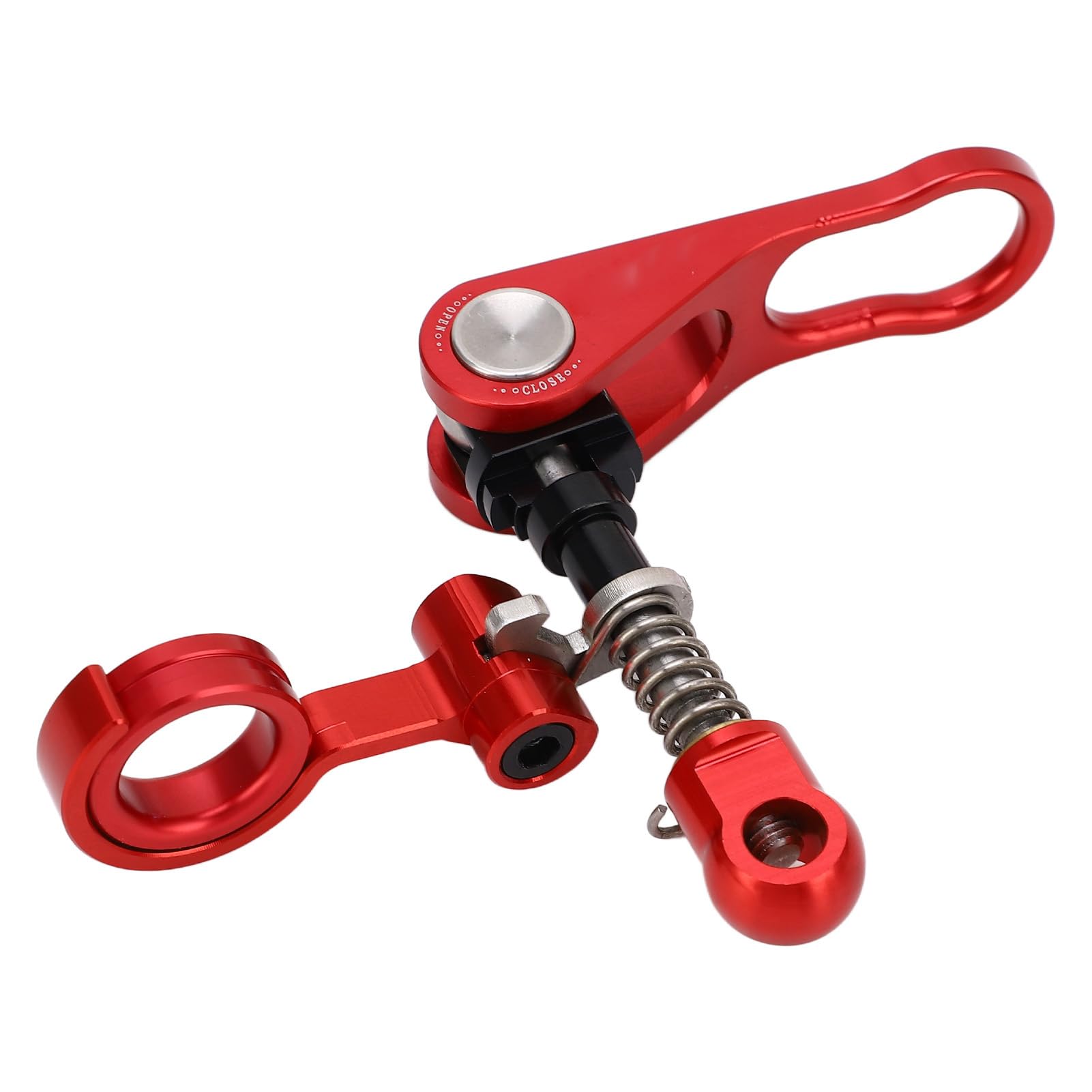 Morsetto a sgancio rapido per reggisella e clip per il telaio posteriore, morsetto in lega di alluminio per reggisella per bici pieghevole, design leggero e resistente all (Rossa)