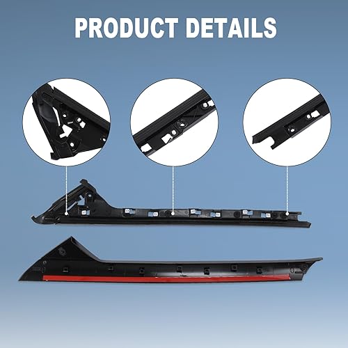 Miniatura 4 de A-Pillar Kit de moldura exterior e interior de repuesto para Ford Explorer 2011-2019 4 puertas (izquierda y derecha) Reemplaza 926-451 926-450