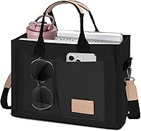 GASSDABAG Canvas Tote Bag for Women: Multi-Pocket Work Purse, Crossbody Shoulder Bag with Top Handle for Travel, Nurse, Teacher