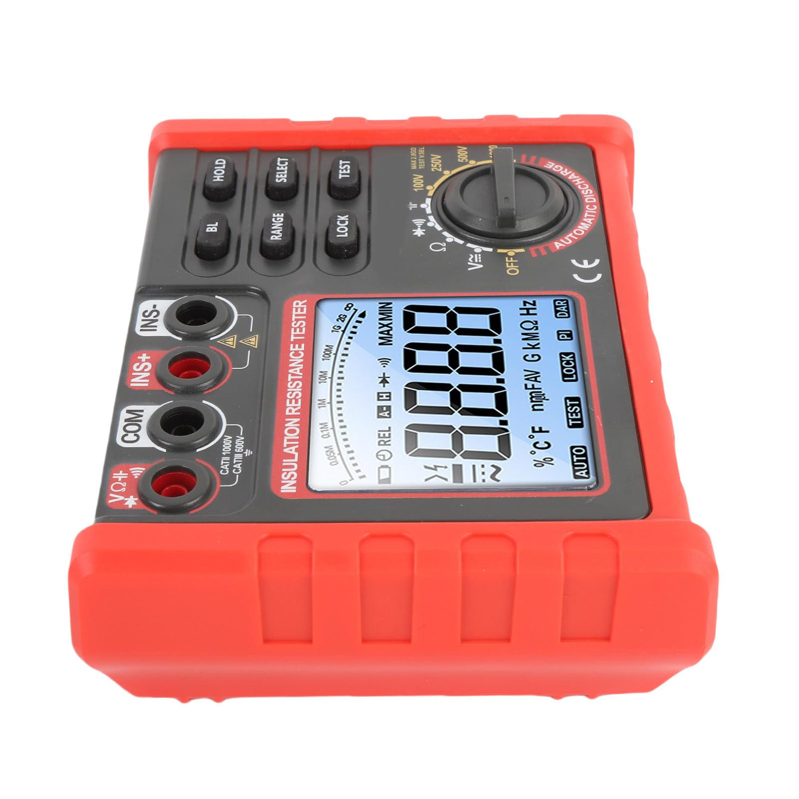 AMONIDA Digital-Ohmmeter, Isolationsprüfer für Motoren und Kabel, Handgerät