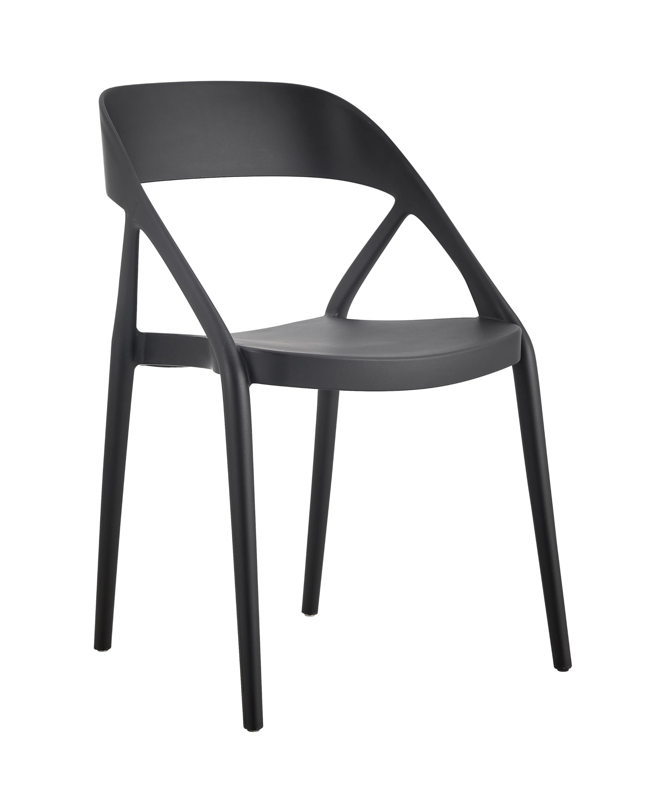 METRO Professional Silla de Jardín con Reposabrazos Gastro, Plástico/Fibra de Vidrio, Apilable, para Exterior, Negro
