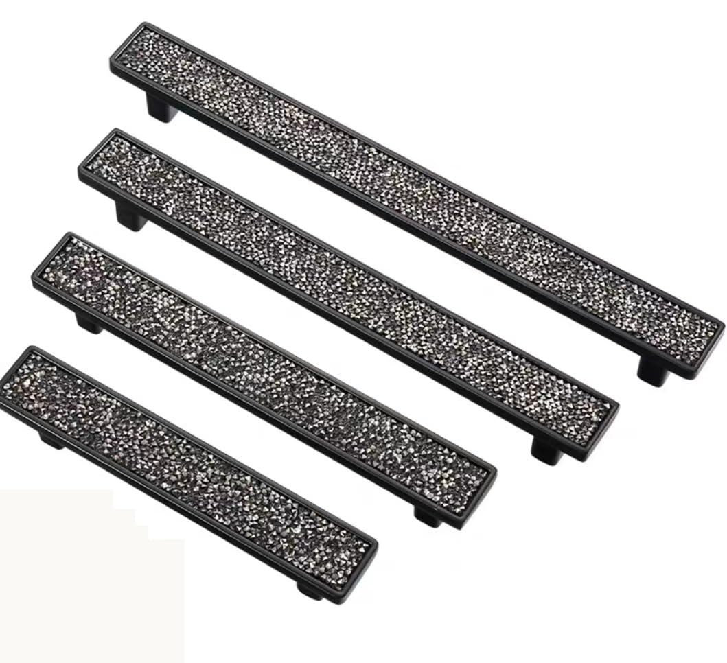 Tirador para cajón de puerta de armario de cocina Tiradores de cajón con diseño de lentejuelas for muebles, pomos modernos for tocador, muebles, cocina, armarios, pomos for puerta, 2 unidades(128MM)