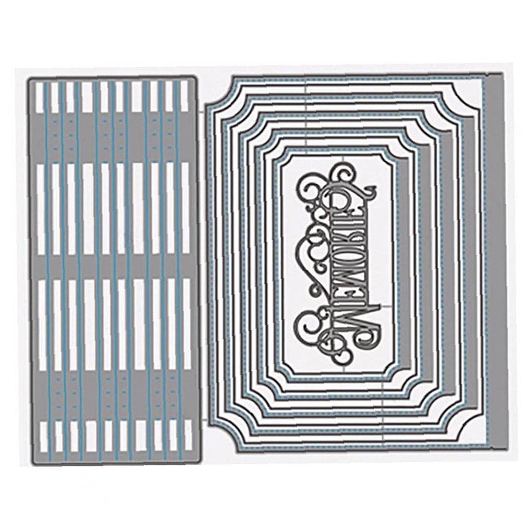 Zonster Book Maker Cutting Dies Metal Stencil Template Mould for Album Craft Scrapbooking DIY Making Cuts