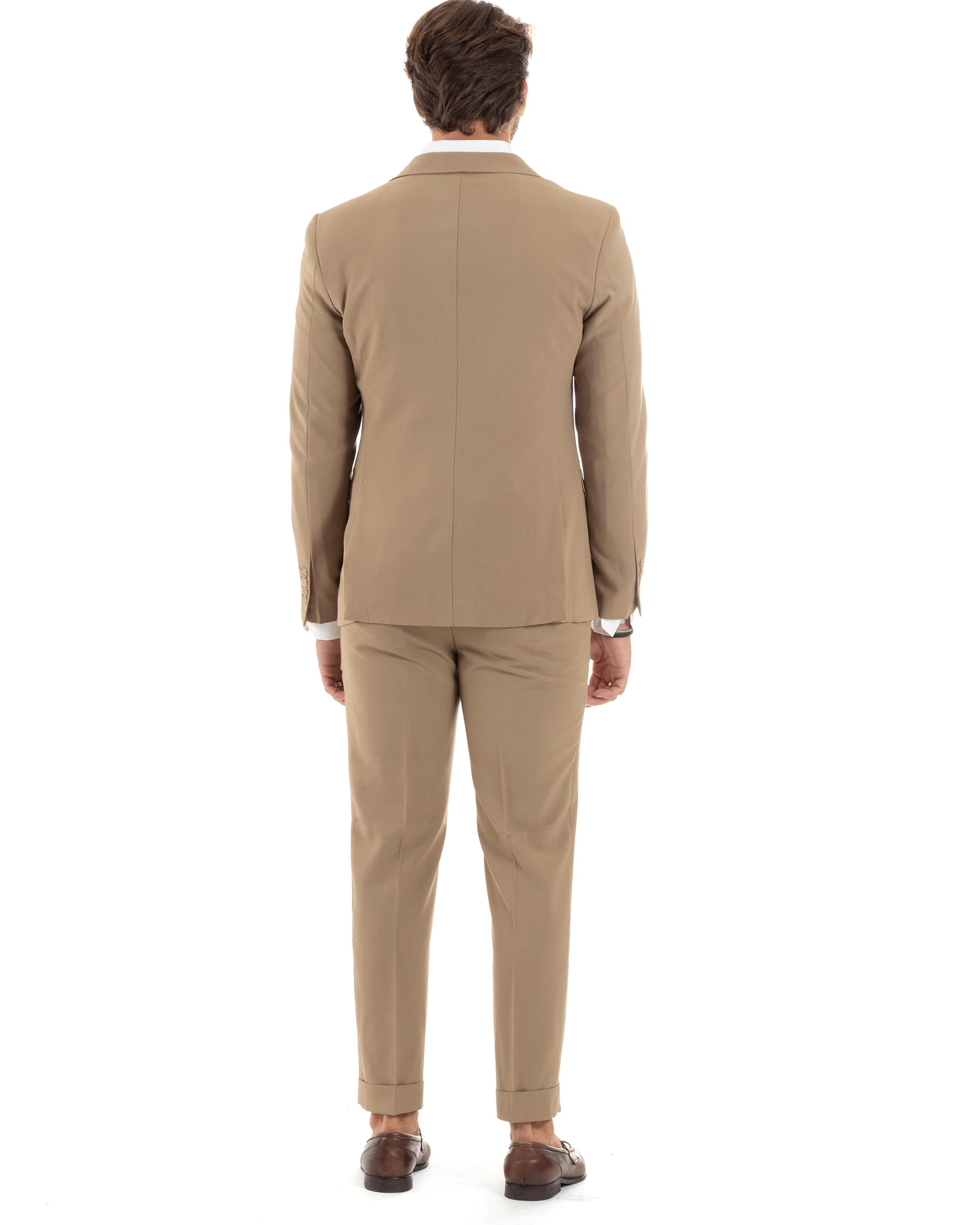 Abito Uomo Monopetto Vestito 3 Pezzi Completo Giacca Pantaloni Panciotto Elegante Sartoriale Vari Colori