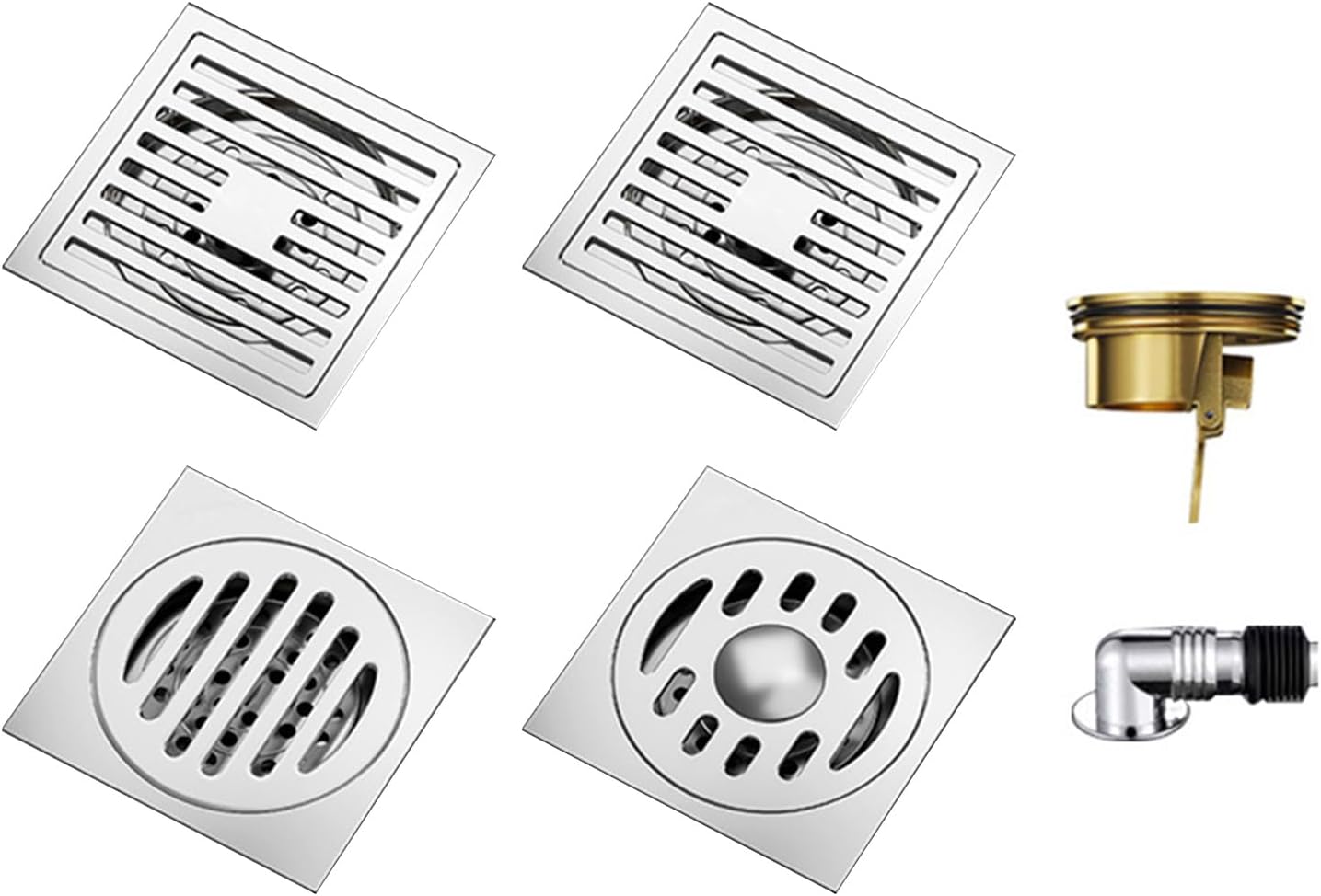 Portable Sturdy Stainless Steel Bathroom Drain Effective Hair and Debris Catcher for Daily Household Use