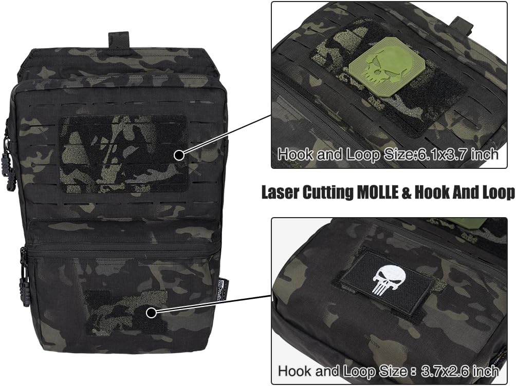 Tactical MOLLE Hydration Pack for 2L Hydration Water Bladder Hydration Bag 500D Nylon