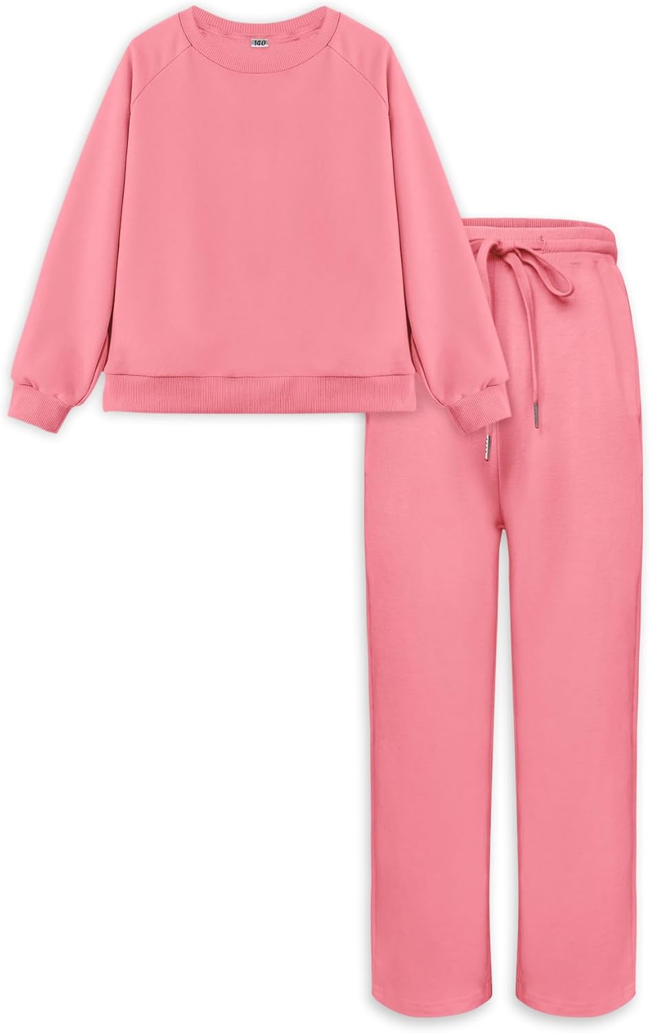 Yesfashion Girls 2 Piece Outfits Raglan Sleeve Sweatshirt and Sweatpants Fashion Tracksuits Sets, 4-13Y - Image 8