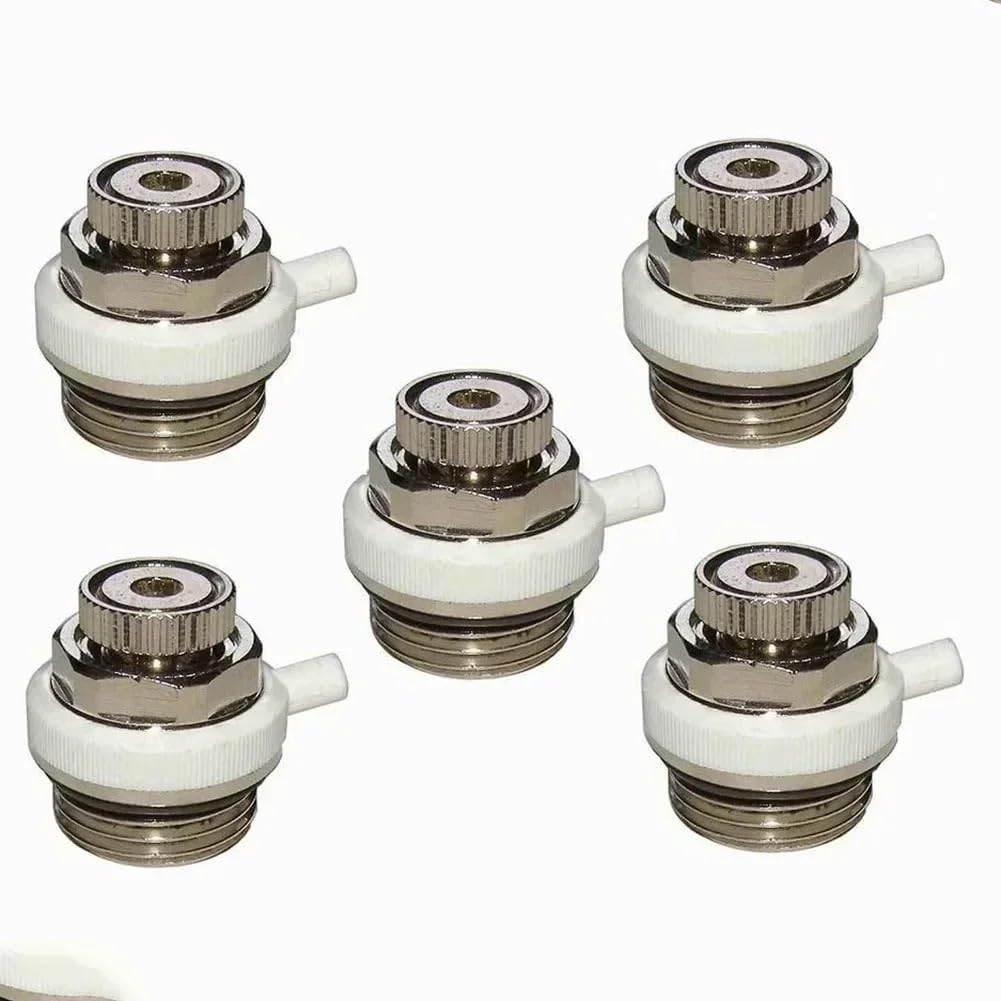 Valvola di sfiato automatica for radiatore, sfiato aria automatico da 1/2", valvola di sfiato automatica, parti for radiatori, distributore di acqua for riscaldamento a pavimento(5pcs)