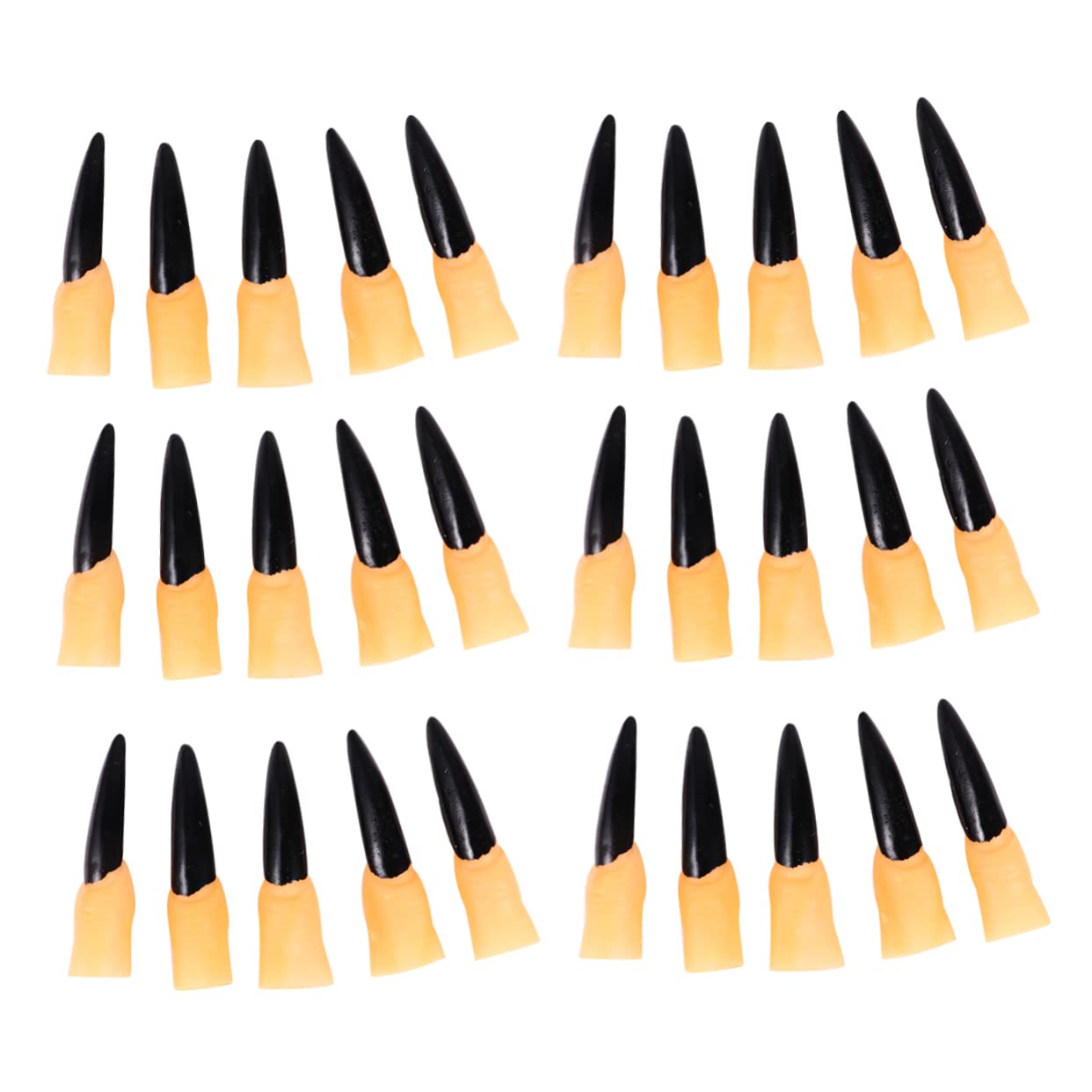 HONMEET 30pcs Halloween Costume Zombie Fingers Realistic Nails Covers Mannequin Hand Nail Covers