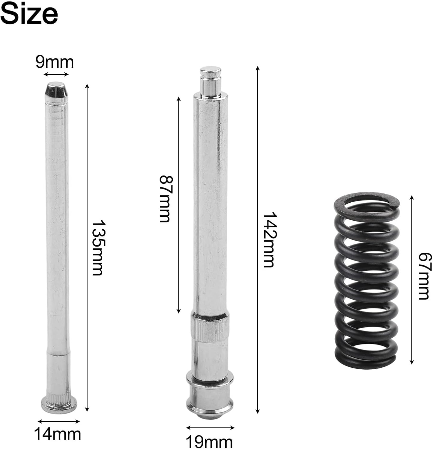 Door Hinge Pin and Bushing Kit for, For GMC For Sonoma & For Jimmy (1995–2004), SUV Door Hinge Replacement Set with 4 Zinc Plated Steel Pins, 8 Bushings, 4 E-Rings — Car Door