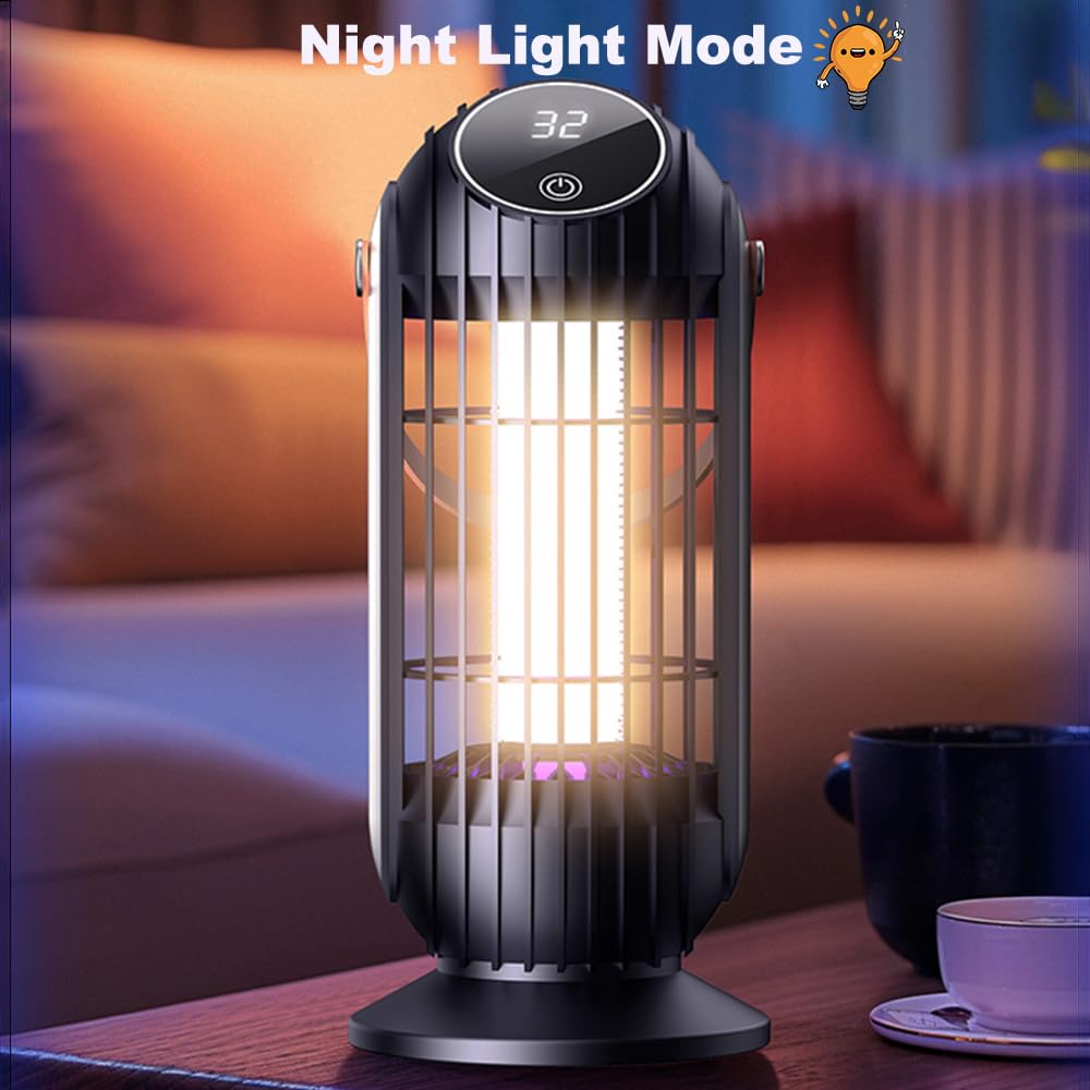 FanFuGuo® Lampe Anti Moucherons Anti Moustique Mouche Rechargeable Crépusculaire Electrique