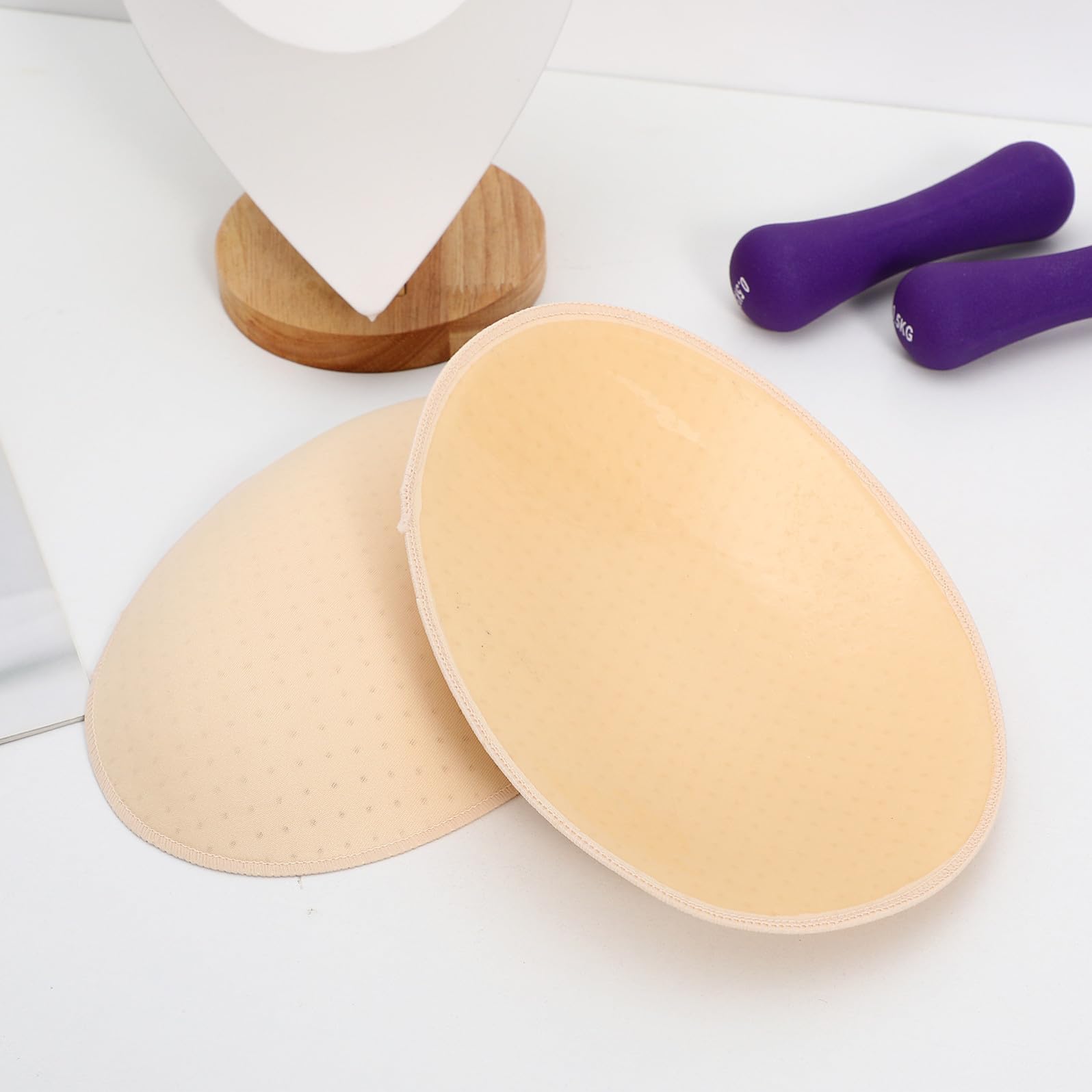 COLLBATH Selbstklebendes Silikon Hüftpolster Für Damen Wiederverwendbare Po Push-up Pads Mit Weichem Baumwollbezug Formt Weibliche Kurven Ideal Für Büro Und Alltag 22.50X16.50X4.00Cm