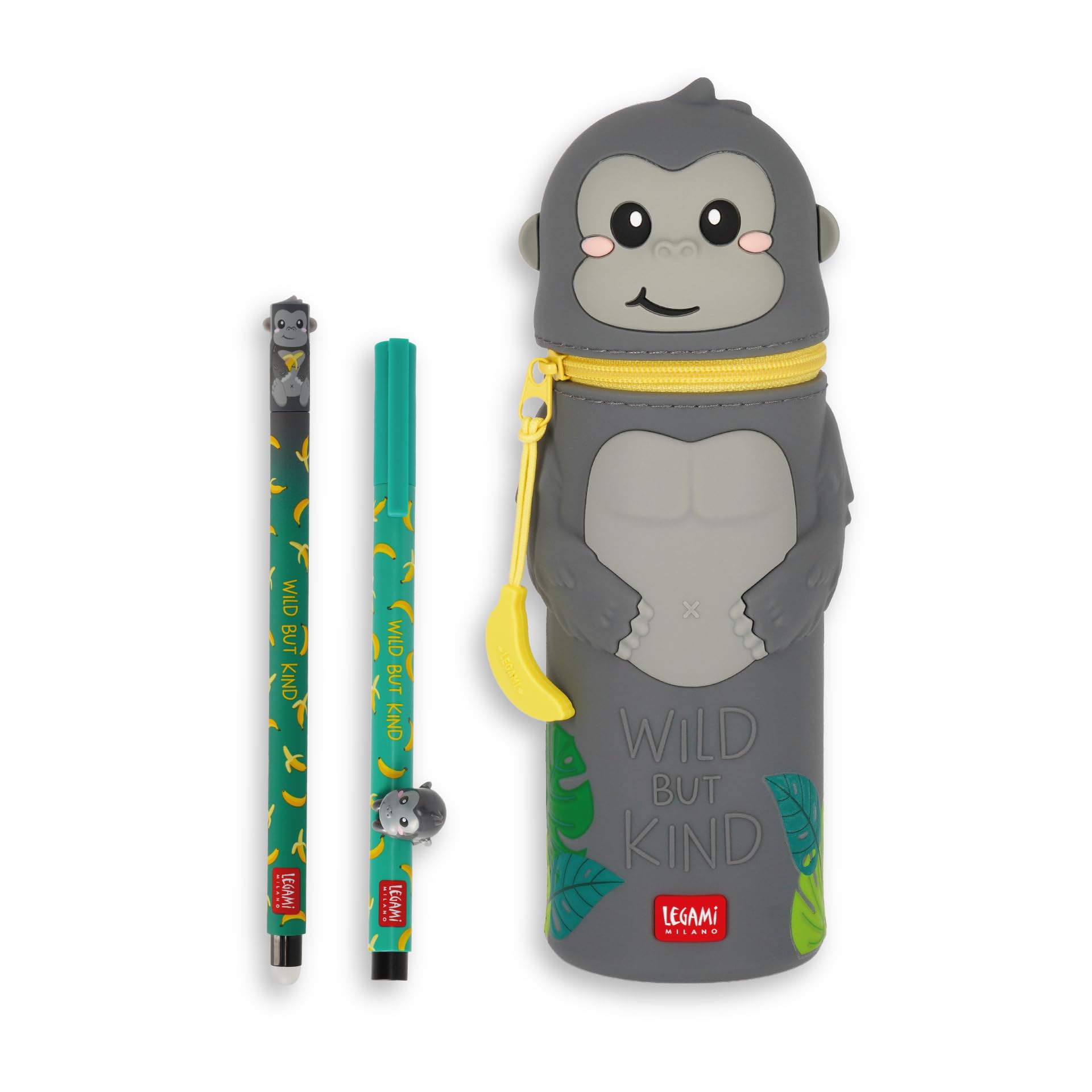 Legami - Set 1 Bolígrafo Borrable + 1 Kawaii + 1 Lovely Pen - Gorila