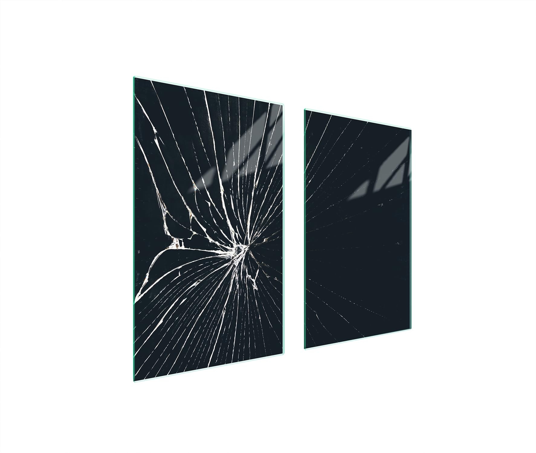 TMK ArtDeko Placa protectora de vitrocerámica 75 x 52 cm 2 pieza cocina eléctrica universal para inducción protección contra salpicaduras tabla de cortar de vidrio templado, Pedazo