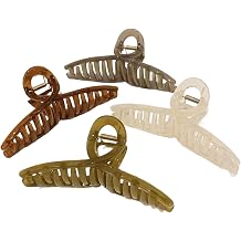 Big Hair Claw Clips Butterfly Hair Clips for Women 4.7" Acetate Claw Clips Metal Hair Clip for Girls Hair Accessories for Long Thick Hair 4 Pcs