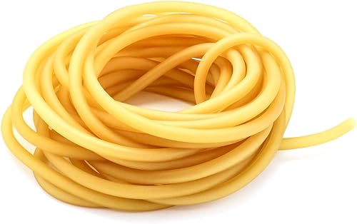 QWORK 33FT 3/8" OD 1/4" ID Natural látex caucho tubo DIY tubo para el hogar, laboratorio