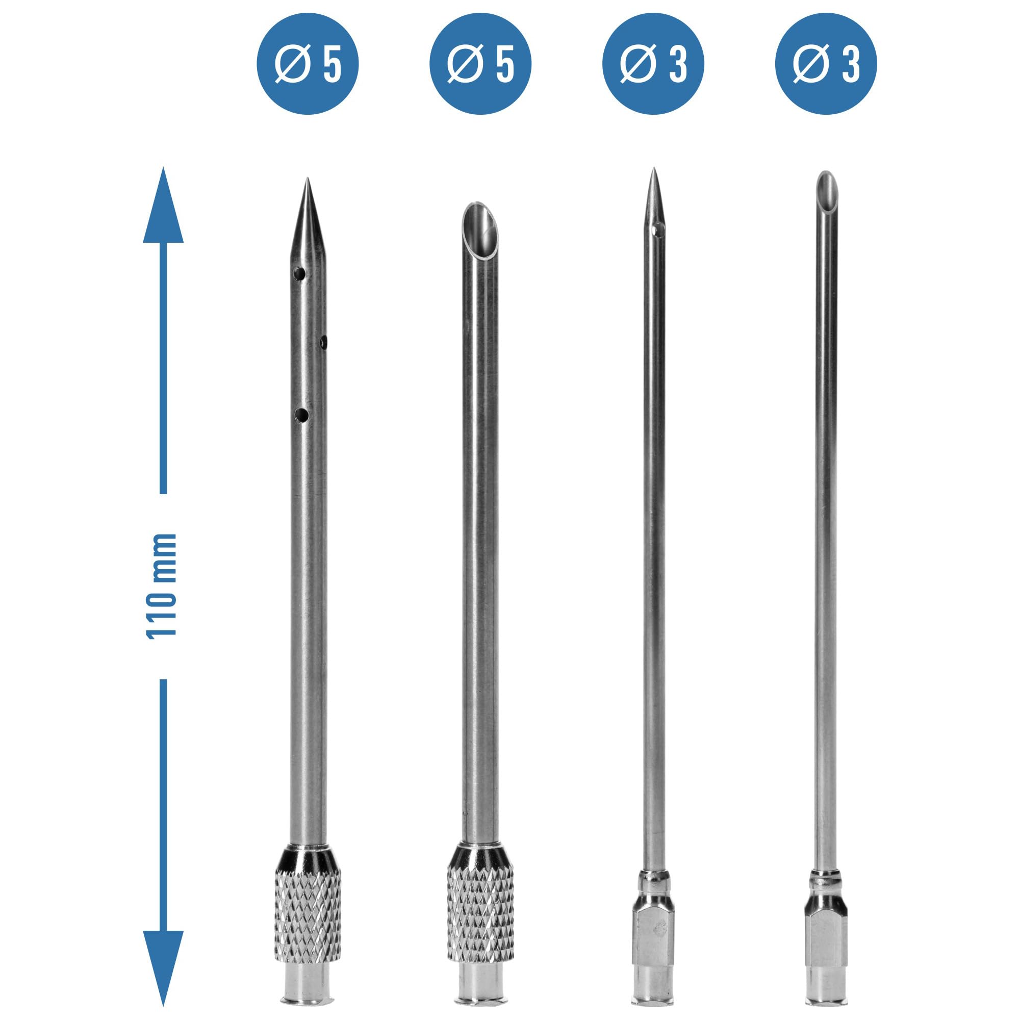 BROWIN Siringa per Carne Semiautomatica con Set di Aghi e Tubo Flessibile per Marinare Arrosto