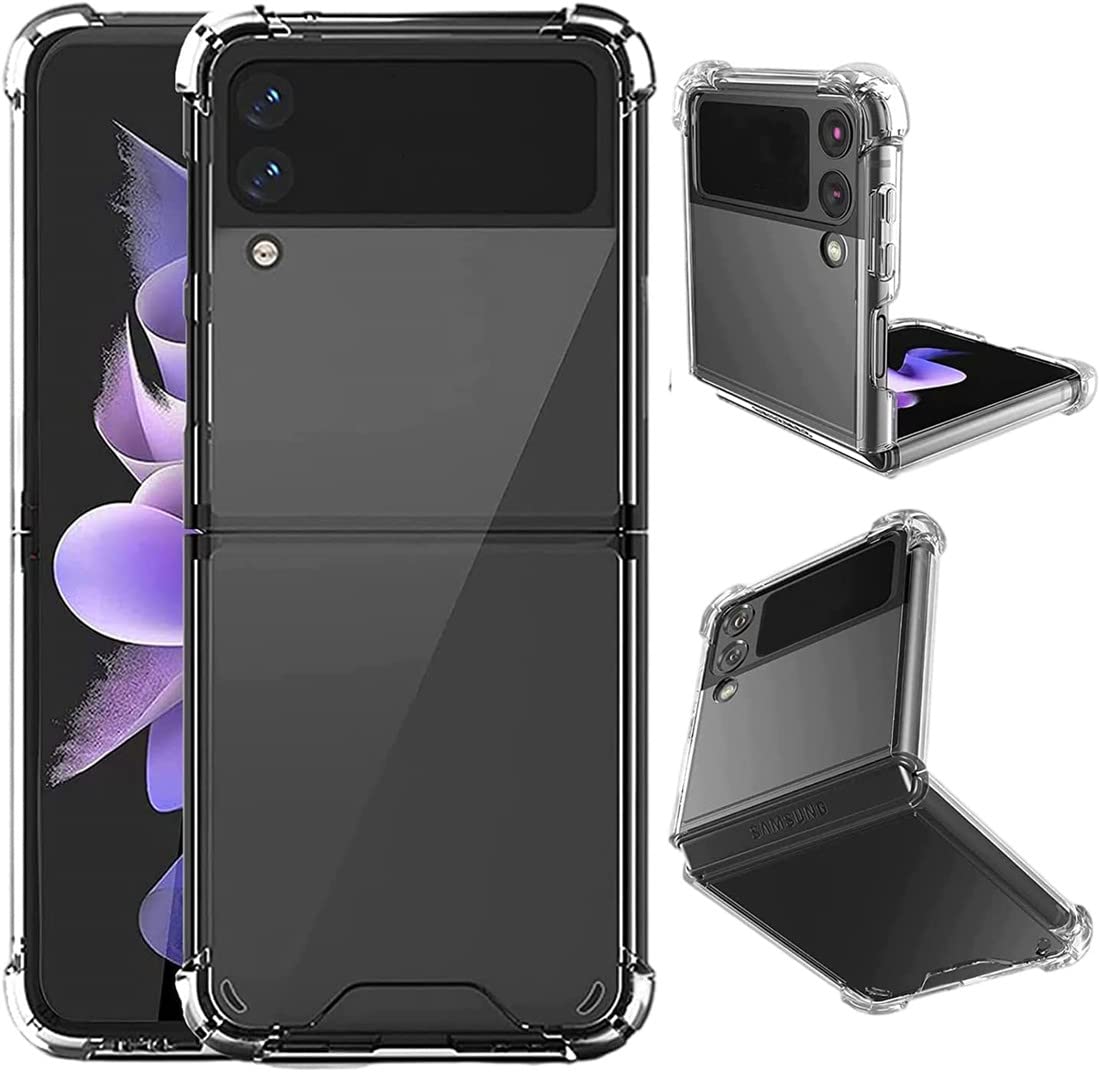 Aikukiki Clear Case for Galaxy Z Flip 3 5G, Ultra Thin Crystal Soft TPU Rubber Scratch Resistant Anti-Slip Phone Case for Samsung Galaxy Z Flip 3 5G,