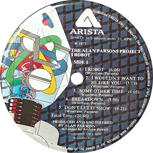 Alan Parsons Project, The - I Robot - Arista - SPARTY 1012