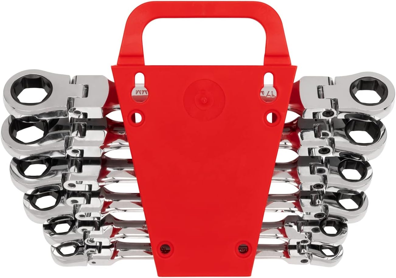 🔥 Crаzу Dеаlѕ TEKTON Flex Ratcheting Box End Wrench Set, 6-Piece (8-19 mm) - Holder | WRN76164