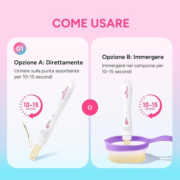 Easy@Home Test di Gravidanza (5 Pezzi) | hCG Test con Sensibilità 10 mIU/mL | Risultati Chiari e Veloci - 4
