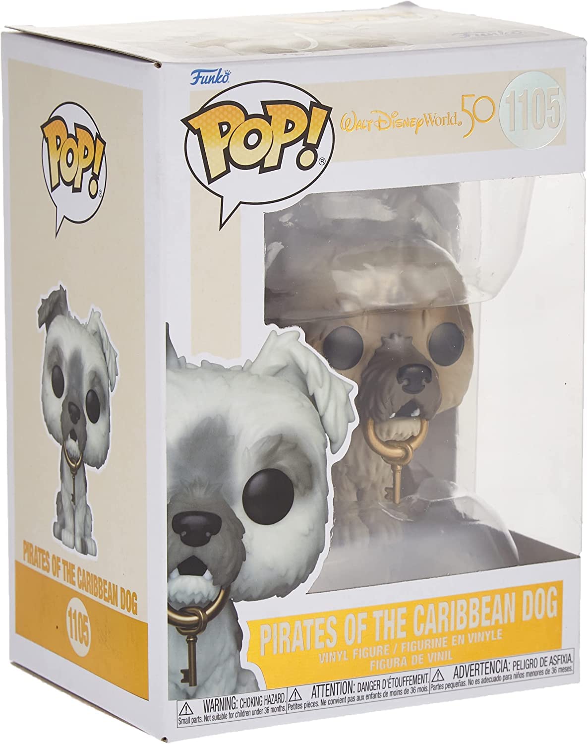 Pop Disney: Walt Disney, World 50th - Fluch der Karibik Hund mit Schlüsseln, Funko Pop! Vinyl-Figur (inklusive kompatibler Pop-Box-Schutzhülle), mehrfarbig, 9,5 cm